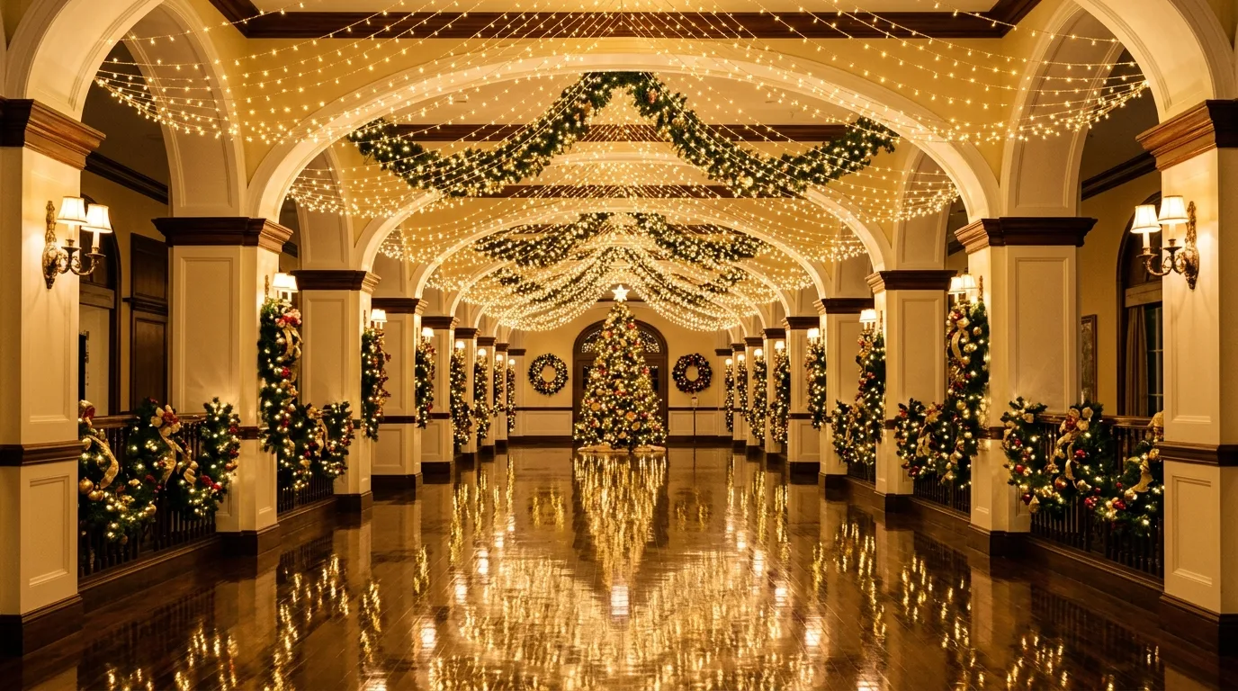 Keep exterior lighting elegant instead of overly busy inspiration for a holiday lit home.